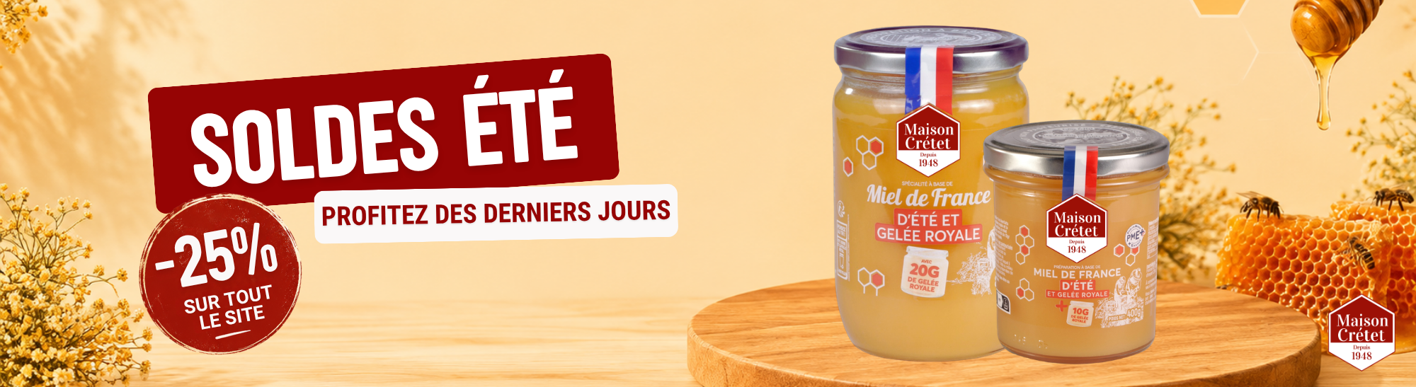 SOLDES ETE 2026 : -25% sur tout le site -  Remise automatiquement appliquée dans le panier